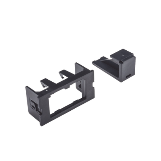 Adaptador de 2 Módulos Mini-Com, Para Marcos Interlink, Color Negro, 1 Pieza 