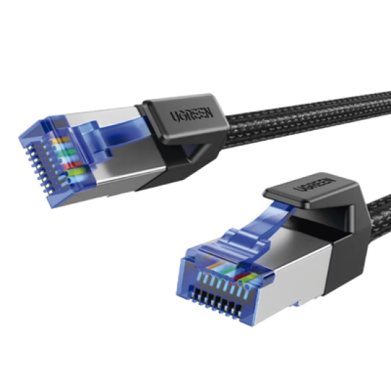 Cable Ethernet Cat8 CLASSâ… F/FTP Redondo con Malla de Nylon 1 Metro