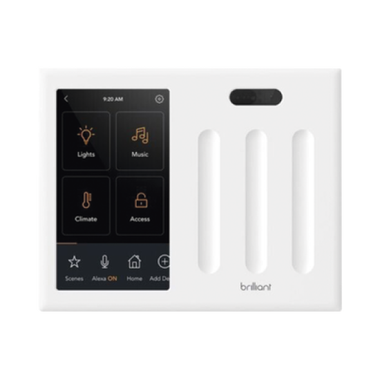 Control touch desde su pantalla en pared, compatible con 3 cargas para controlar iluminacion.