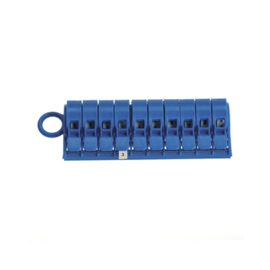 Dispensador de Etiquetas Marcadoras, Con rollos Pre-Impresos con Números 0-9, de 2.4 metros, Color Blanco