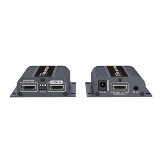 Kit Extensor HDMI para distancias de 50 metros / Soporta resoluciones 720 y 1080P @ 60 Hz / Cat 6, 6a y 7 / Salida Loop en el Tx para visualización local /  Configuración EDID / Soporta control remoto del equipo fuente / Alimente solo el Tx 
