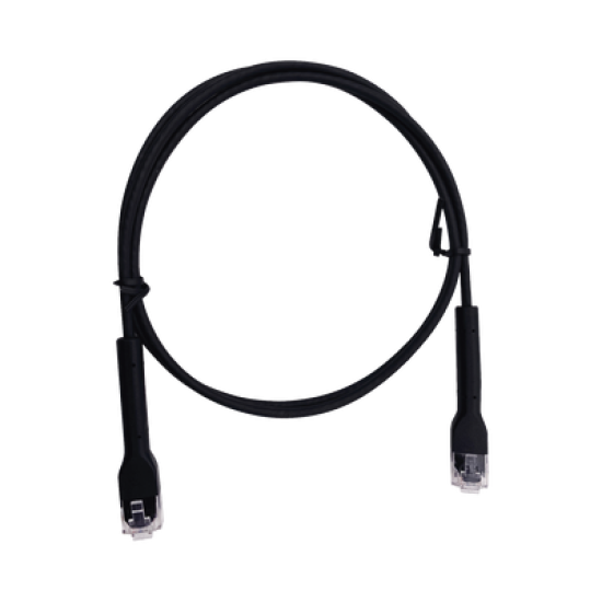 Cable de Parcheo Ultra Slim Con RJ45 Flexible UTP Cat6 - 1 m Negro Diámetro Reducido