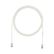 Cable de Parcheo UTP Cat6A, CM/LSZH, Diámetro Reducido (28AWG), Color Blanco Mate, 3ft