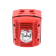 Bocina con Lámpara Estroboscópica para Exterior, con Configuración Estroboscópica Seleccionable, Color Rojo