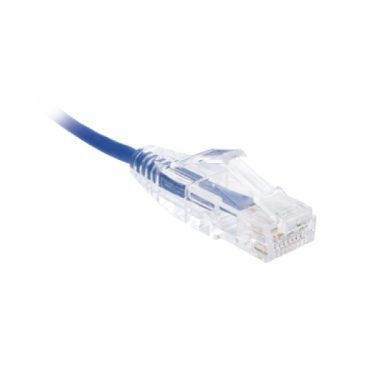 Cable de Parcheo Slim UTP Cat6 - 3 m Azul Diámetro Reducido (28 AWG)