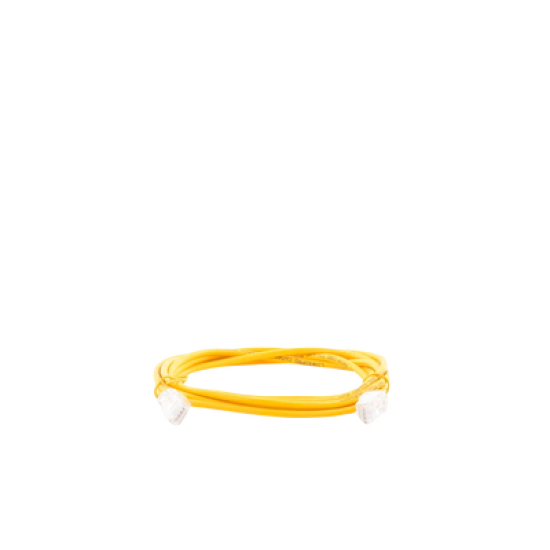 Cable de Parcheo Slim UTP Cat6A - 2 m Amarillo, Diámetro Reducido (28 AWG)