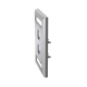 Placa de Pared Vertical, de Acero Inoxidable, Salida Para 2 Puertos Mini-Com, Con Espacios Para Etiquetas