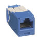 Conector Jack RJ45 Estilo TG, Mini-Com, Categoría 6A, de 8 posiciones y 8 cables, Color Azul