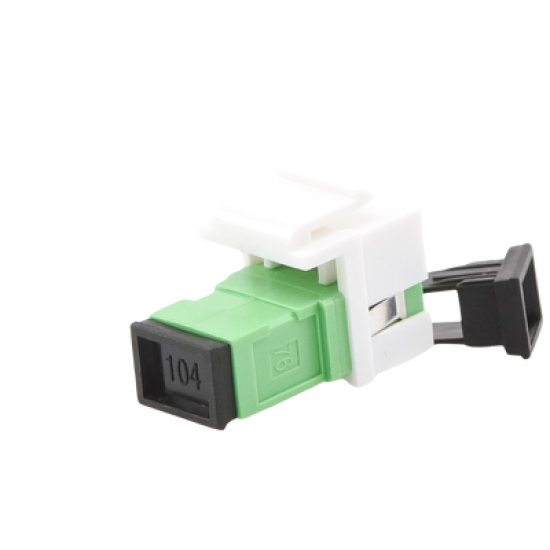 Acoplador Keystone de fibra óptica Monomodo SC/APC Simplex a SC/APC 