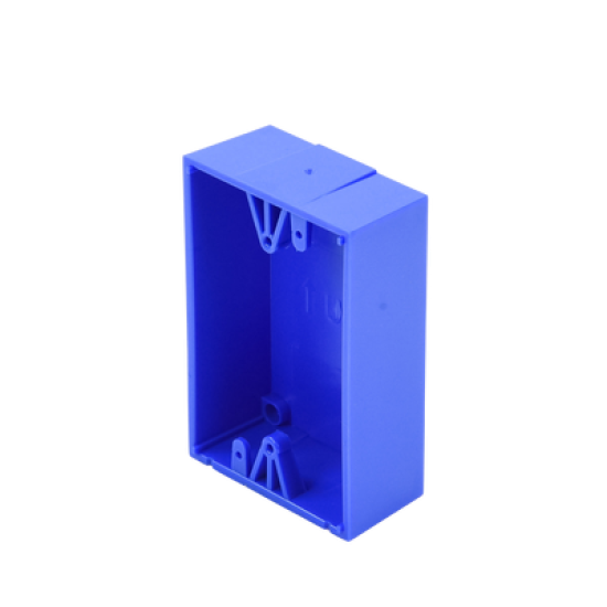 Caja trasera de montaje color azul para estaciones de parada STOPPER