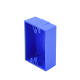Caja trasera de montaje color azul para estaciones de parada STOPPER