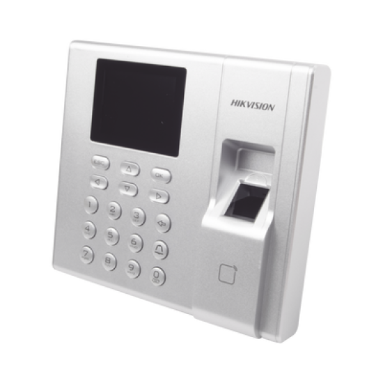 Terminal de Control de Acceso y Asistencia compatible con APP Hik-Connect (P2P) / Lectura de Huella y de Tarjetas EM / Soporta hasta 1000 Huellas / Relevador para Chapa / Software iVMS4200