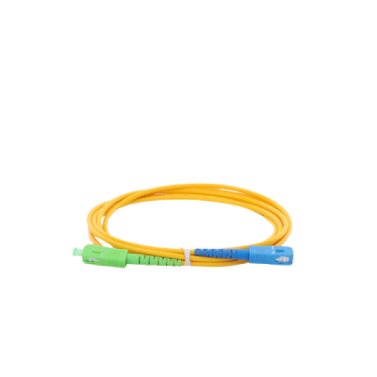 Jumper de Fibra Óptica Monomodo SC/APC-SC/UPC Simplex de 2 metros, 3mm