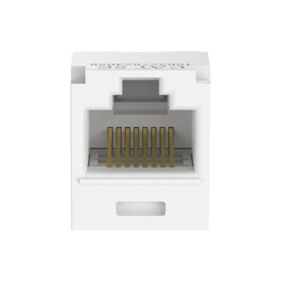 Conector Jack RJ45 Estilo TG, Mini-Com, Categoría 5e, de 8 posiciones y 8 cables, Color Blanco