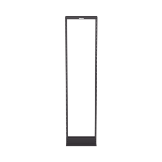 Rack de Dos Postes Estándar de 19 in, Rieles Numerados y Roscados #12-24, Fabricado en Aluminio, 45 Unidades de Rack, Color Negro