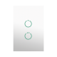 (ZWAVE) Interruptor On/Off panel táctil touch inalámbrico Zwave Plus 2 botones. No requiere cable neutro, Compatible con Hubitat HC8, Álula  M2M, otros 