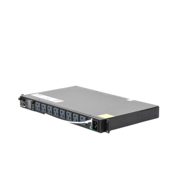 PDU Switchable y Monitoreable por Toma (MS) para Distribución de Energía, Enchufe de Entrada NEMA 5-15P, Con 8 Salidas 5-20R, Horizontal 19in, 120 Vca, 15 Amp, 1UR
