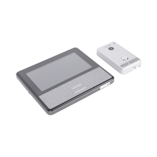 KIT DE VIDEOPORTERO IP COLOR NEGRO / Apertura con app / Súper elegante / Monitor WIFI / soporta 4 monitores y 2 frentes de calle/ Alimentacion 110vca
