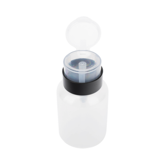 Botella Dispensadora de Alcohol, Capacidad 200 ml, Sistema de Bloqueo-Antiderrames, Ideal para Limpieza y Preparación de Fibra Óptica