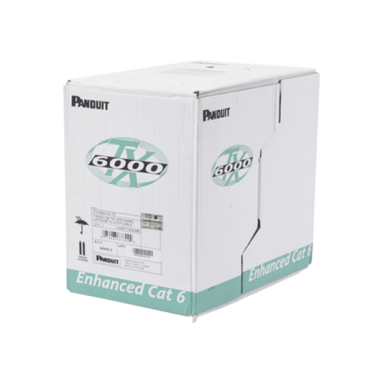 Bobina de Cable UTP 305 m. de Cobre, TX6000™ PanNet, Reelex, Gris Internacional, Categoría 6 Mejorado (23 AWG), PVC (CM), de 4 pares