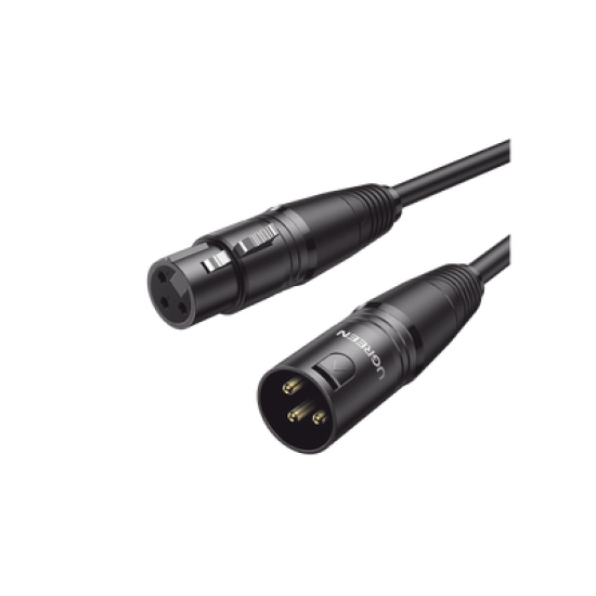 Cable para Micrófono XLR Tipo Canon Macho a Hembra | 5 Metros Plug & Play | Anti interferencias | Triple Blindaje | Alta Calidad | Color Negro
