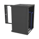 Gabinete para Montaje en Pared, Puerta de Cristal Templado, Cuerpo Fijo con Rack 19