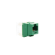 Conector Jack Estilo 110 (de Impacto), Tipo Keystone, Categoría 6, de 8 posiciones y 8 cables, Color Verde