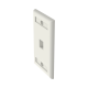 Placa de Pared Vertical, Salida Para 1 Puerto Keystone, Con Espacios Para Etiquetas, Color Blanco Mate