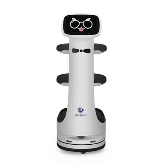 Robot mesero o repartidor T8LS /  Ubicado por sensor láser / Sensor de obstáculos / Navegación fluida 