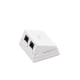 Caja de pared angulada incluye 2 jacks UTP cat5e Keystone 