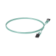 Jumper de Fibra Optica Multimodo 50/125 OM3, LC-LC Duplex, OFNR (Riser), Color Aqua, 5 Metros