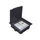 Caja de piso para dos módulos universales (Socket M2), para alimentación eléctrica y redes de datos (11000-33401) No incluye faceplates Caja de piso para dos módulos universales (Socket M2), para alimentación eléctrica y redes de datos (11000-33401) No incluye faceplates