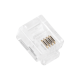 Bote con 100 piezas de plug modular tipo RJ11 de 4 contactos chapado de oro a 50 micras