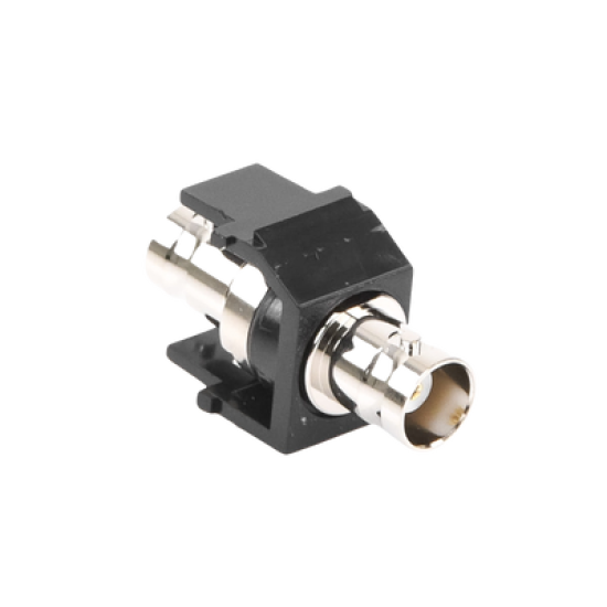 Módulo Acoplador Coaxial Tipo BNC, Keystone, de 50 Ohms, Color Negro