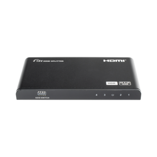 Divisor (Splitter) HDMI 4K de 1 Entrada a 4 Salidas (Simultaneas) / Soporta 4K×2K  / Ajuste de resoluciones EDID / HDR / HDMI 2.0 /  HDCP 2.2  / Permite mezclar pantallas en 4K y 1080P
