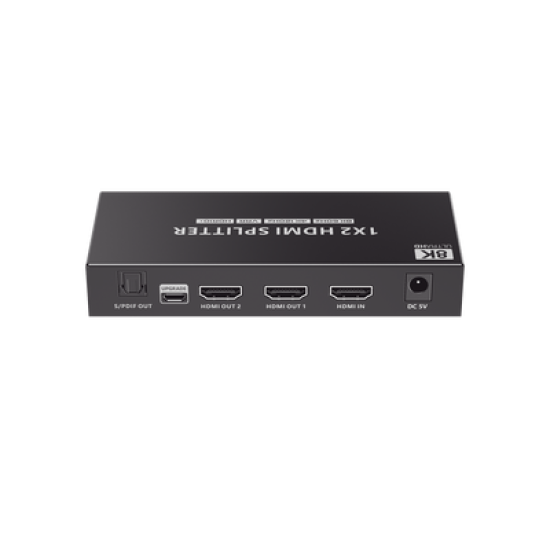 Splitter HDMI 1x2 | Velocidad de trasmisión 48 Gbps| Resolución 8k | Salida de audio| HDCP 2.3
