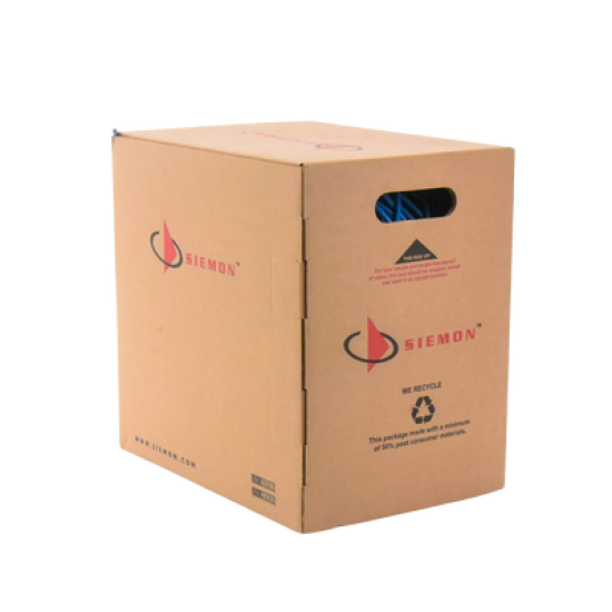 Bobina de Cable UTP Reelex, de 4 pares, Alto Desempeño Cat6, PVC (CM), Color Azul, 23 AWG, 305m