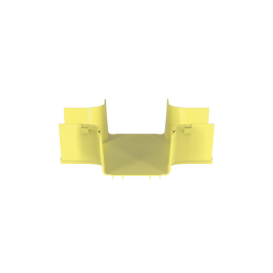Accesorio de 4 Vías Horizontal, Con Ángulos a 90º, Para Canaletas FiberRunner™ 6X4, Color Amarillo