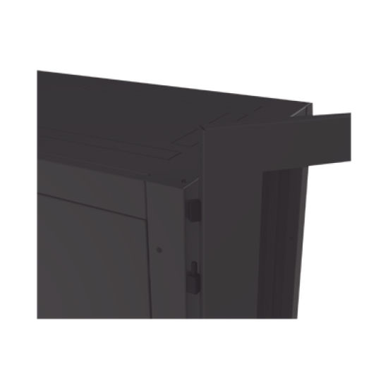 Gabinete Profesional para Telecomunicaciones de 45UR, 1200 mm Profundidad, Incluye 2 Organizadores Verticales de 45 Unidades de Rack, Se envía el Gabinete Armado.