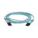 Jumper de Fibra Optica Multimodo 50/125 OM4, LC-LC Duplex, OFNR (Riser), Color Aqua, 10 Metros