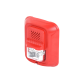Sonorizador Tipo Chime con Lámpara Estroboscópica a 2 Hilos, Montaje en Pared, Color Rojo, con Configuración Estroboscópica Seleccionable, Nuevo Diseño Moderno y Elegante y Menor Consumo de Corriente