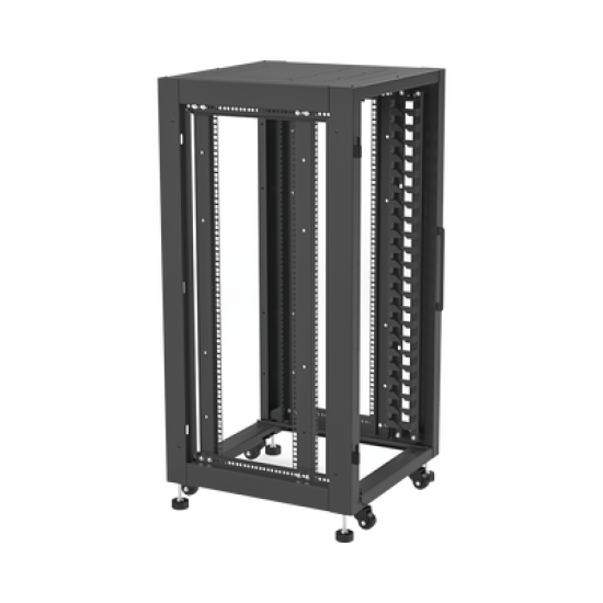Gabinete Profesional para Telecomunicaciones de 19in, Instalación a Piso, 24UR, 600 mm Profundidad, Se envía el Gabinete Armado.