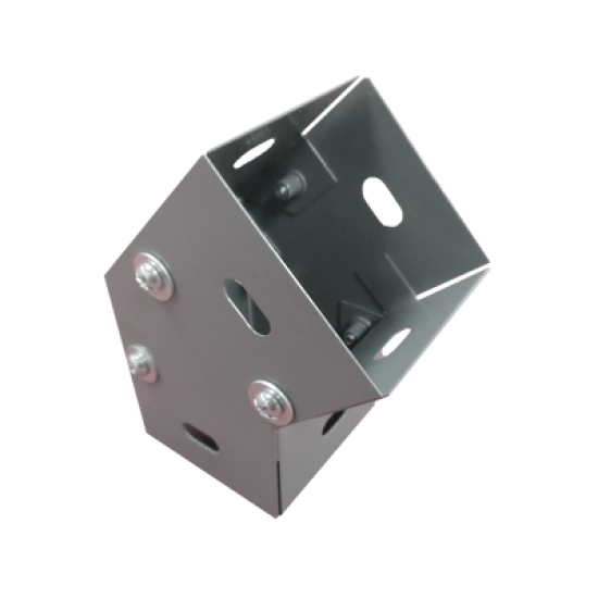 Derivación codo horizontal de 45 grados 100 X 100 mm, fabricado en lámina de acero al carbón