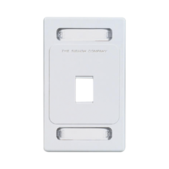 Placa de pared Keystone de 1 salida, color blanco, para jacks Keystone Z-MAX y MAX