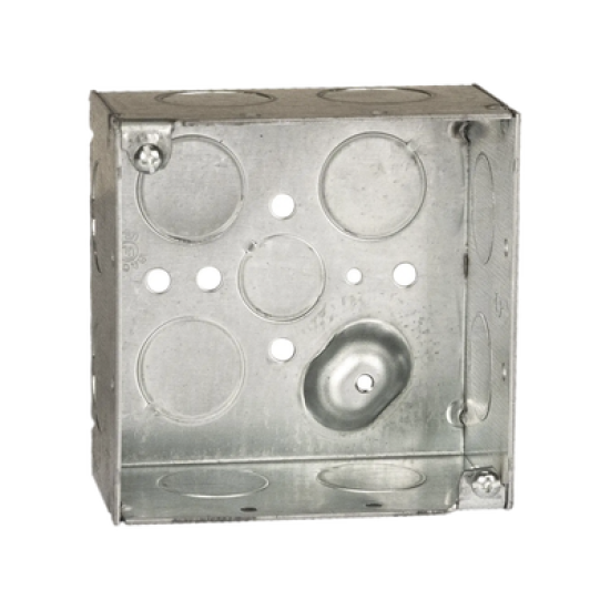 Caja Cuadrada Galvanizada  de 4 x 4