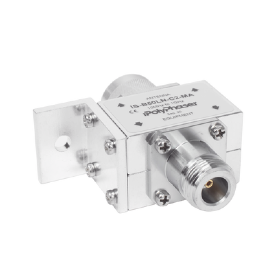Protector RF Coaxial Para 10 a 1000 MHz Con Ceja Frontal Con Conectores N Macho y N-Hembra, 50 Ω