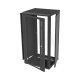 Gabinete para Montaje en Pared, Puerta de Cristal Templado, Cuerpo Fijo con Rack 19
