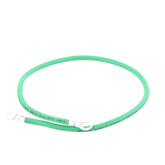 Jumper para Puesta a Tierra con Cable 8 AWG con Conectores de Ojo de 50 cm.