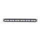 Panel de Parcheo Modular Mini-Com (Sin Conectores), Plano, Sin Blindaje, de 24 puertos, 1UR