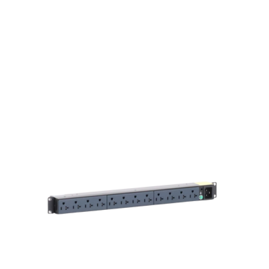PDU Básico para Distribución de Energía, Enchufe de Entrada NEMA 5-20P, Con 12 Contactos NEMA 5-20R, Instalación Horizontal de 19in, 1UR, 20 Amp, 120 Vca